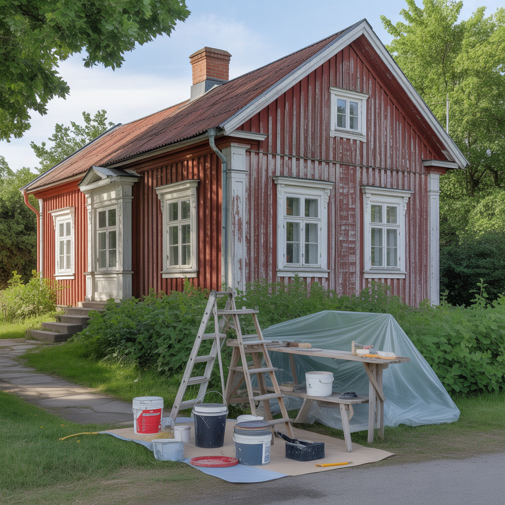 9.Vilka forberedelser kravs innan du malar om ett aldre hus