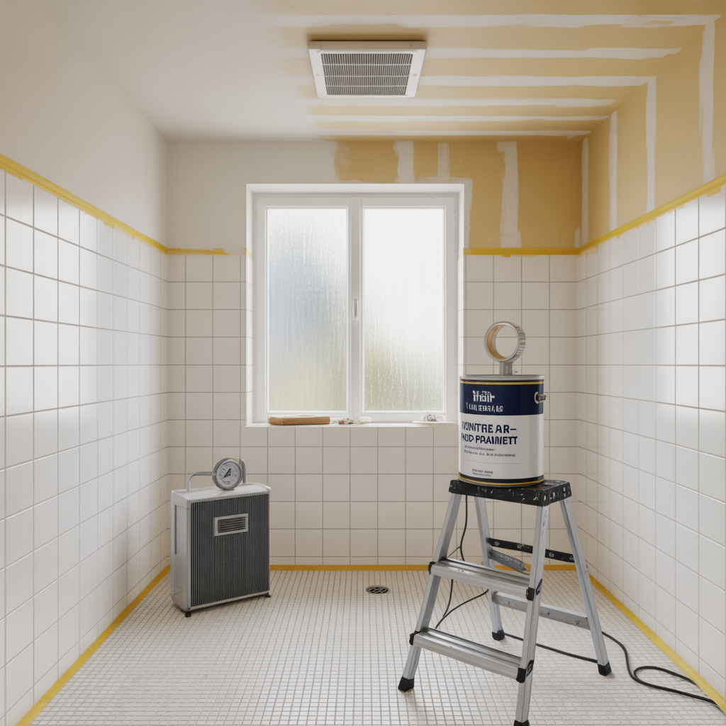 malning av badrumstak checklista for fukt och fargval