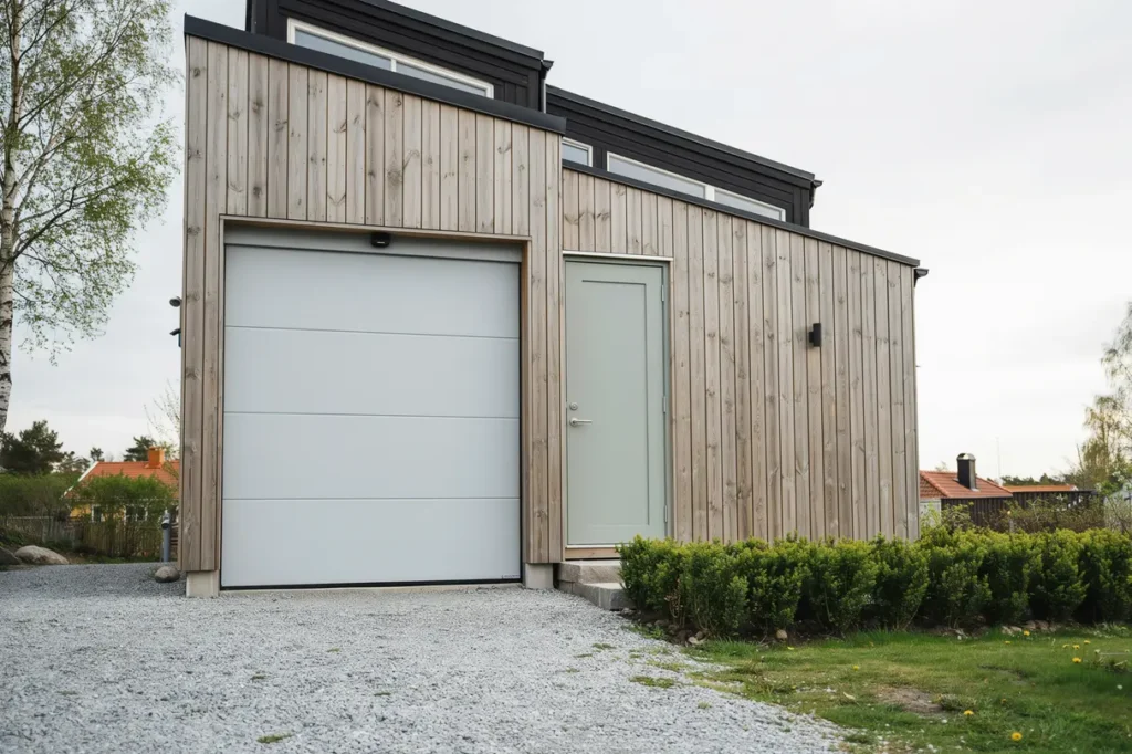 omm lning av garageport och f rr dsd rr i tr kvista